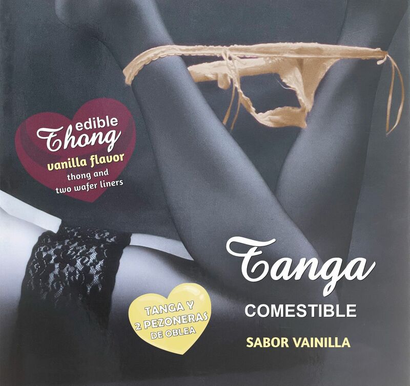 WAFER THONG AND 2 NIPPLE PADS GIRL VANILLA FLAVOR