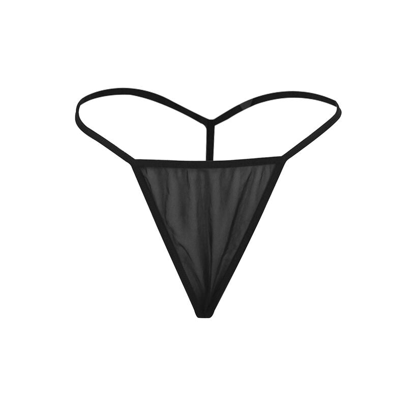 BABYDOLL TULLE FABRIC WITH LACE AND FLOWER DETAIL BLACK