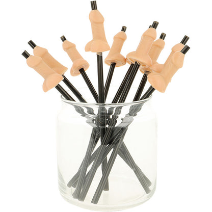 BAG OF 10 NATURAL PENIS STRAWS