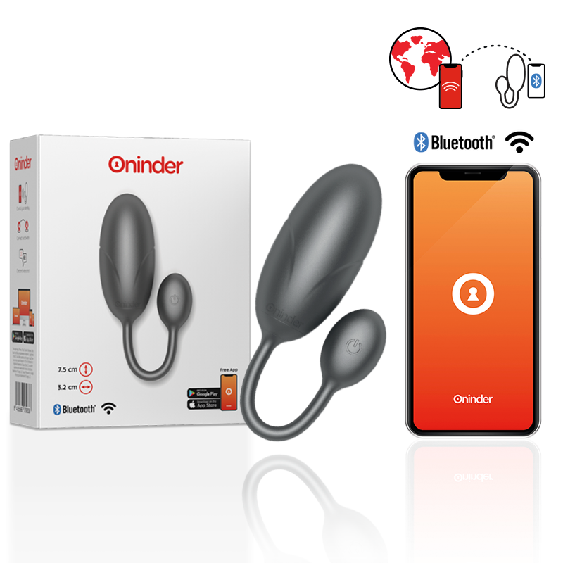 TOKYO VIBRATING EGG BLACK 7.5 X 3.2 CM FREE APP