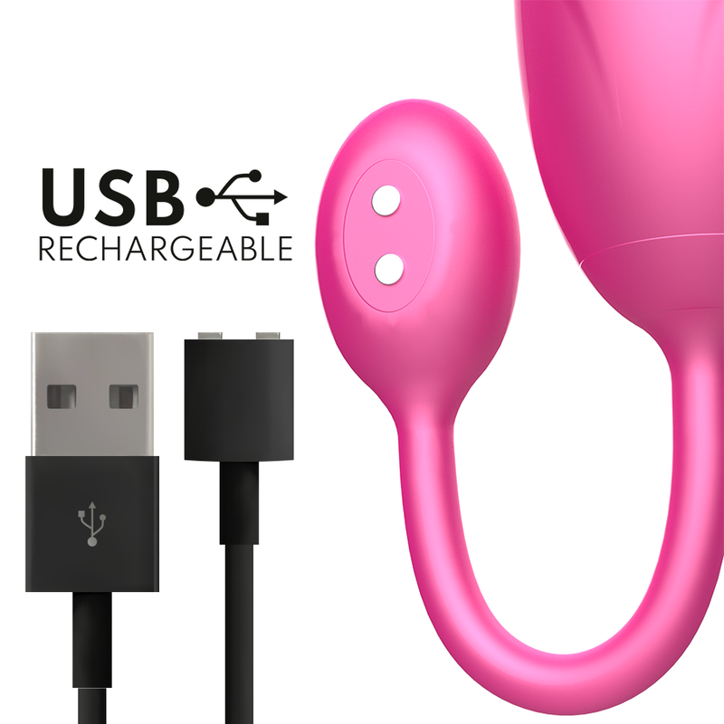 DENVER VIBRATING EGG PINK 7 X 2.7 CM FREE APP