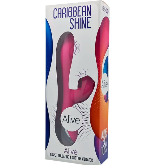 CARIBBEAN SHINE VIBRATOR & SUCKER FUCHSIA