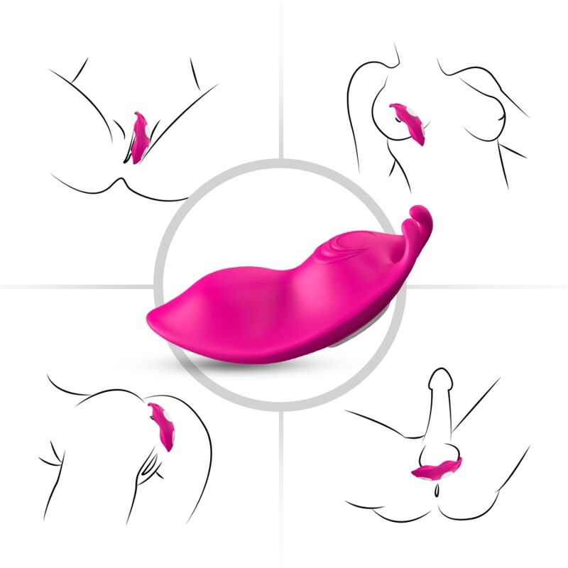 HONEYBEE WEARABLE PANTIES VIBRATOR G-SPOT REMOTE CONTROL FUCHSIA