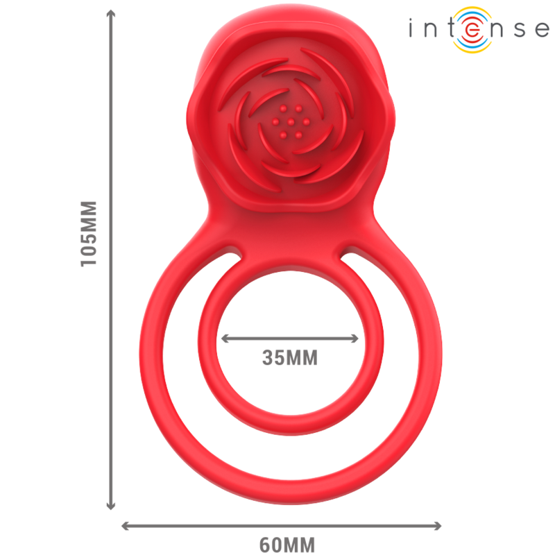 GAIL STIMULATOR ROSE 10 VIBRATIONS RED REMOTE CONTROL